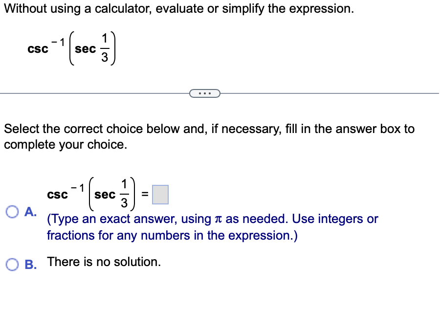 Solved Select the correct choice below and, if necessary, | Chegg.com