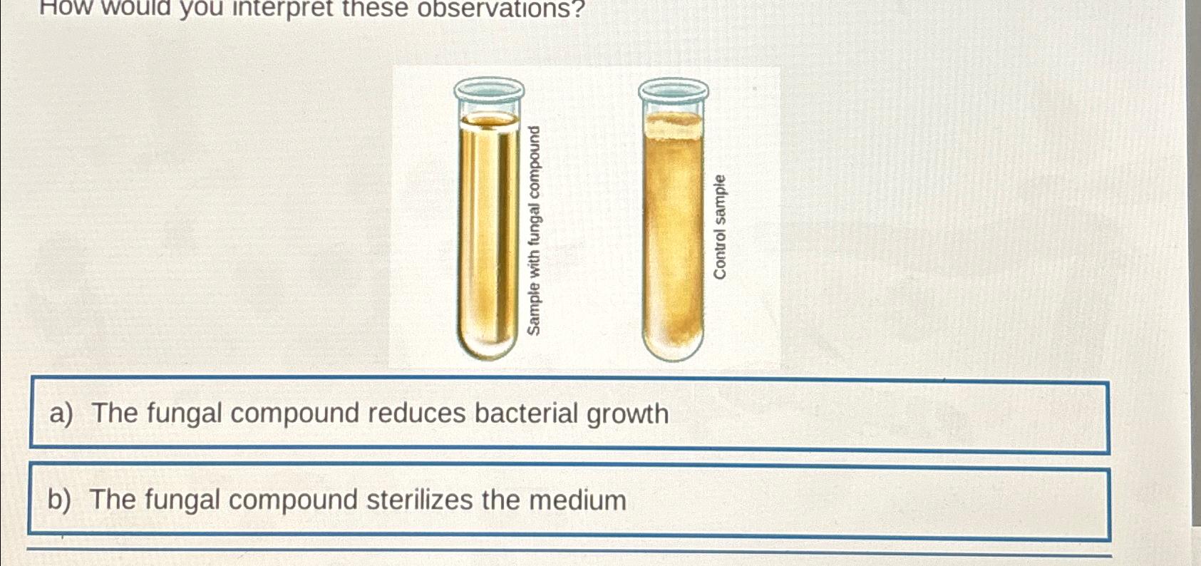 Solved How would you interpret these observations?a) ﻿The