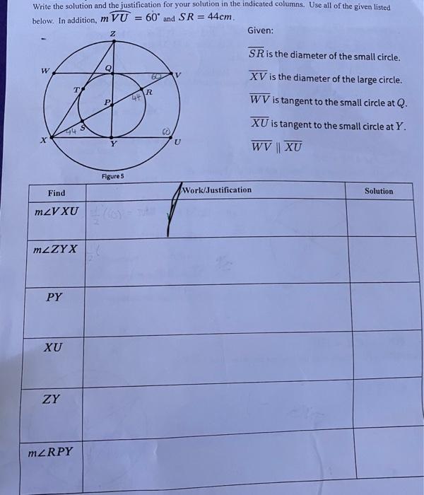 Solved Write the solution and the justification for your | Chegg.com