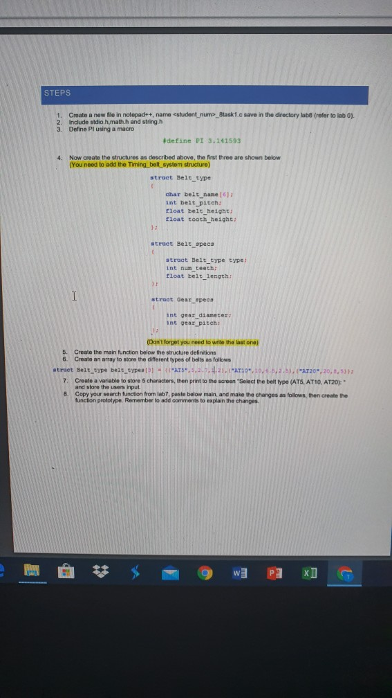 TAK 2 PRINTING AND CALCULATING BELT LENGTH PROBLEM