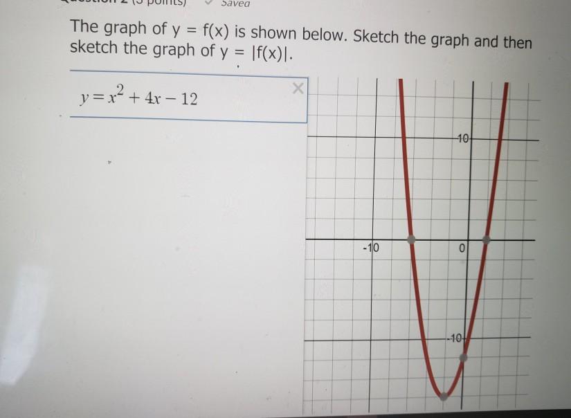 Savea The Graph Of Y F X Is Shown Below Sketch Chegg Com