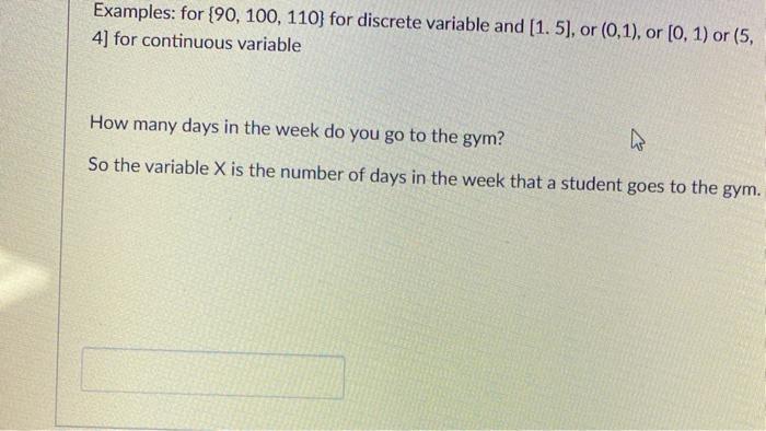 Solved Examples For 90 100 110 For Discrete Variable Chegg Com