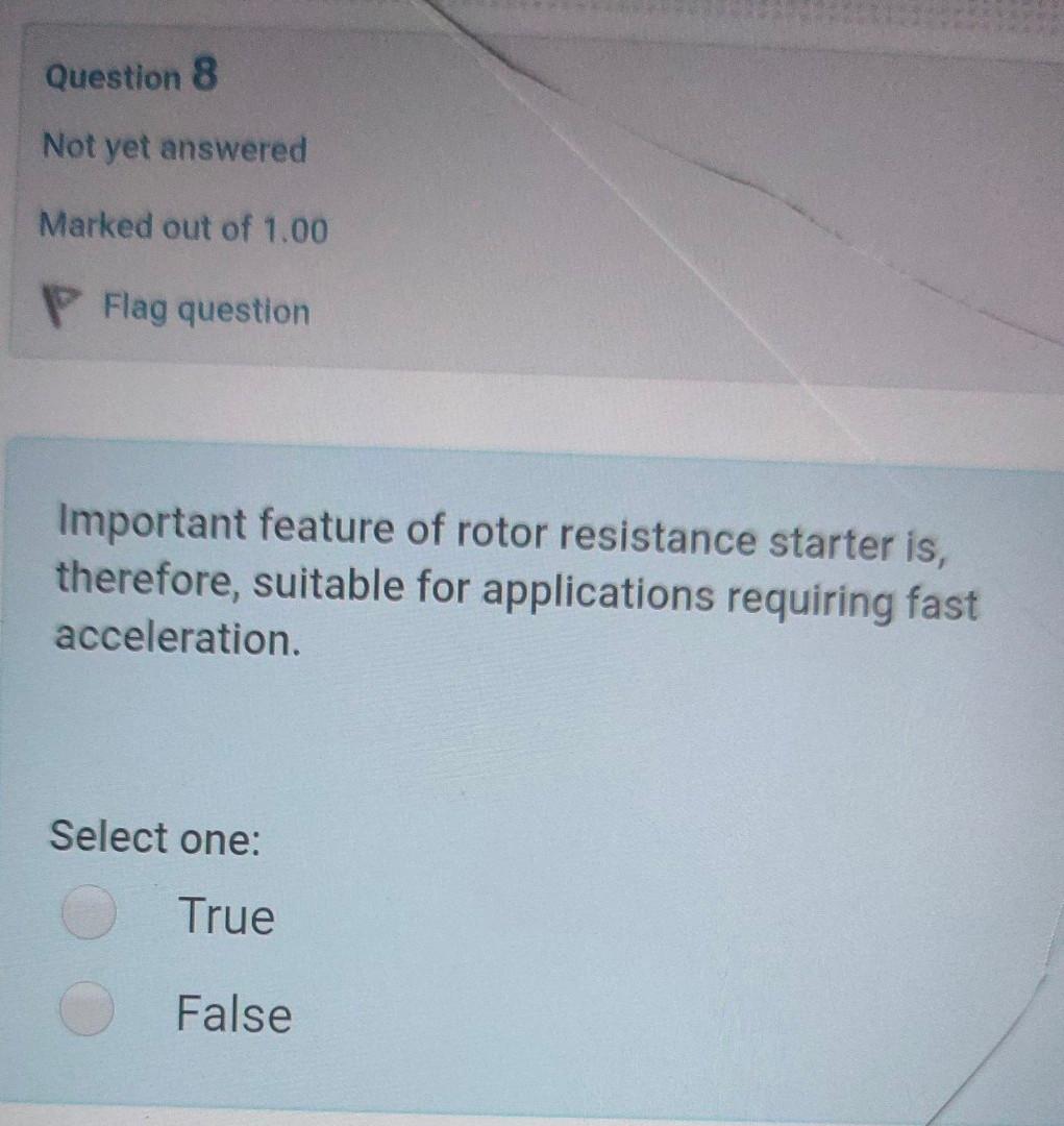 Solved Question 6 Not yet answered Marked out of 1.00 P Flag | Chegg.com