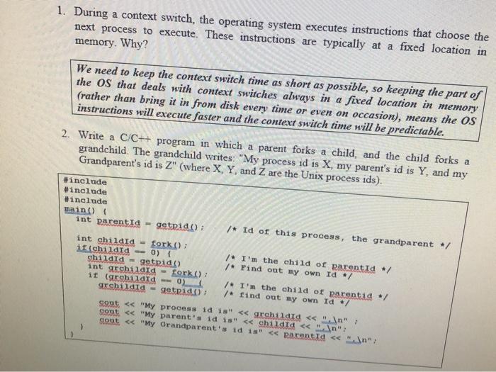 1-during-a-context-switch-the-operating-system-chegg