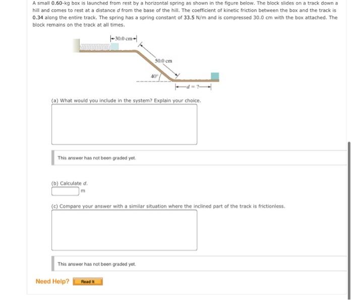 Solved A Small 0.60-kg Box Is Launched From Rest By A | Chegg.com