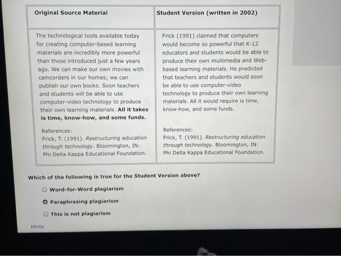 Solved Original Source Material Student Version (written in