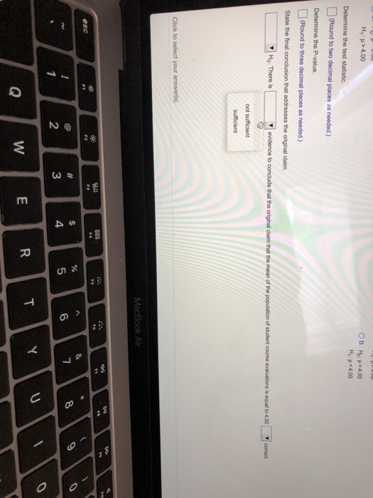 Solved O A data set inclus data from student evaluations of | Chegg.com