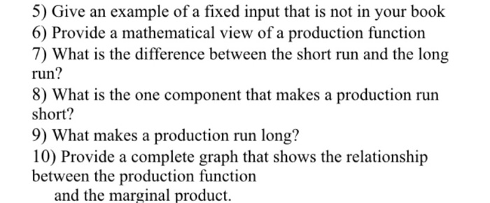 5) Give an example of a fixed input that is not in | Chegg.com