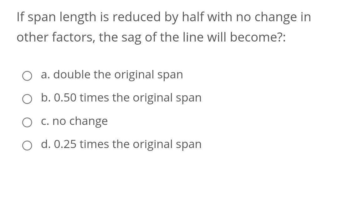 Solved If span length is reduced by half with no change in | Chegg.com
