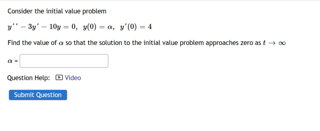 Solved Consider the initial value | Chegg.com