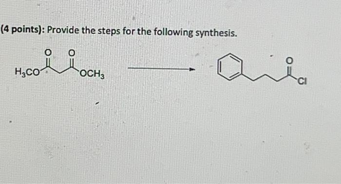 Solved (4 points): Provide the steps for the following | Chegg.com
