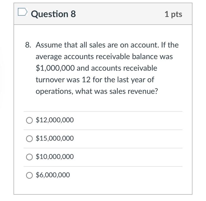Solved Question 7 1 pts 7. Assume that you have completed | Chegg.com