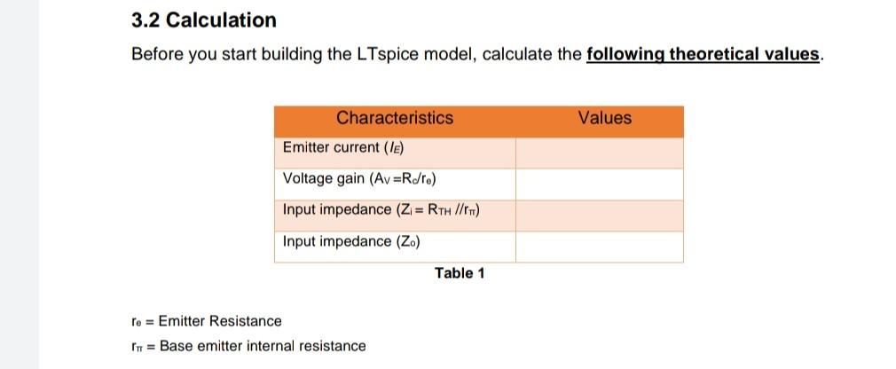 Solved 3.0 CE Amplifier The single stage common emitter | Chegg.com
