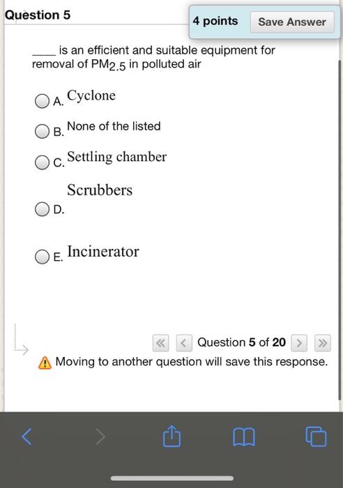 Solved Question 5 4 points Save Answer is an efficient and | Chegg.com