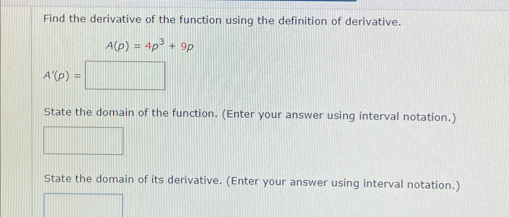 Solved Find the derivative of the function using the | Chegg.com
