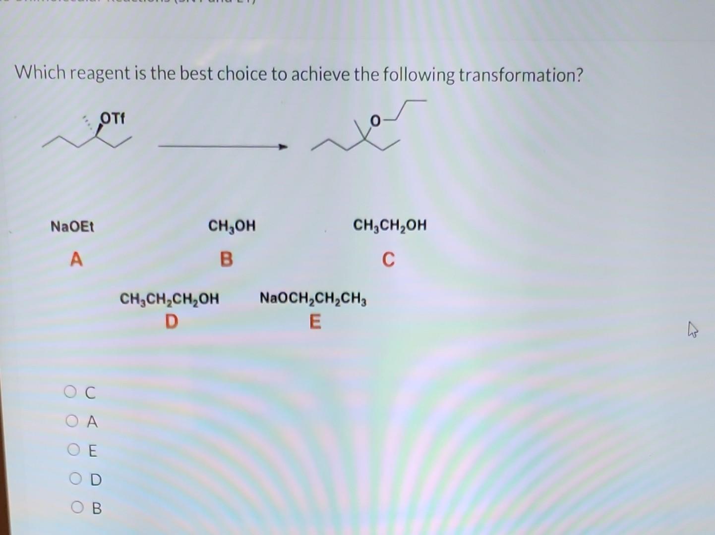 Which Reagents Will Achieve The Following Transformation