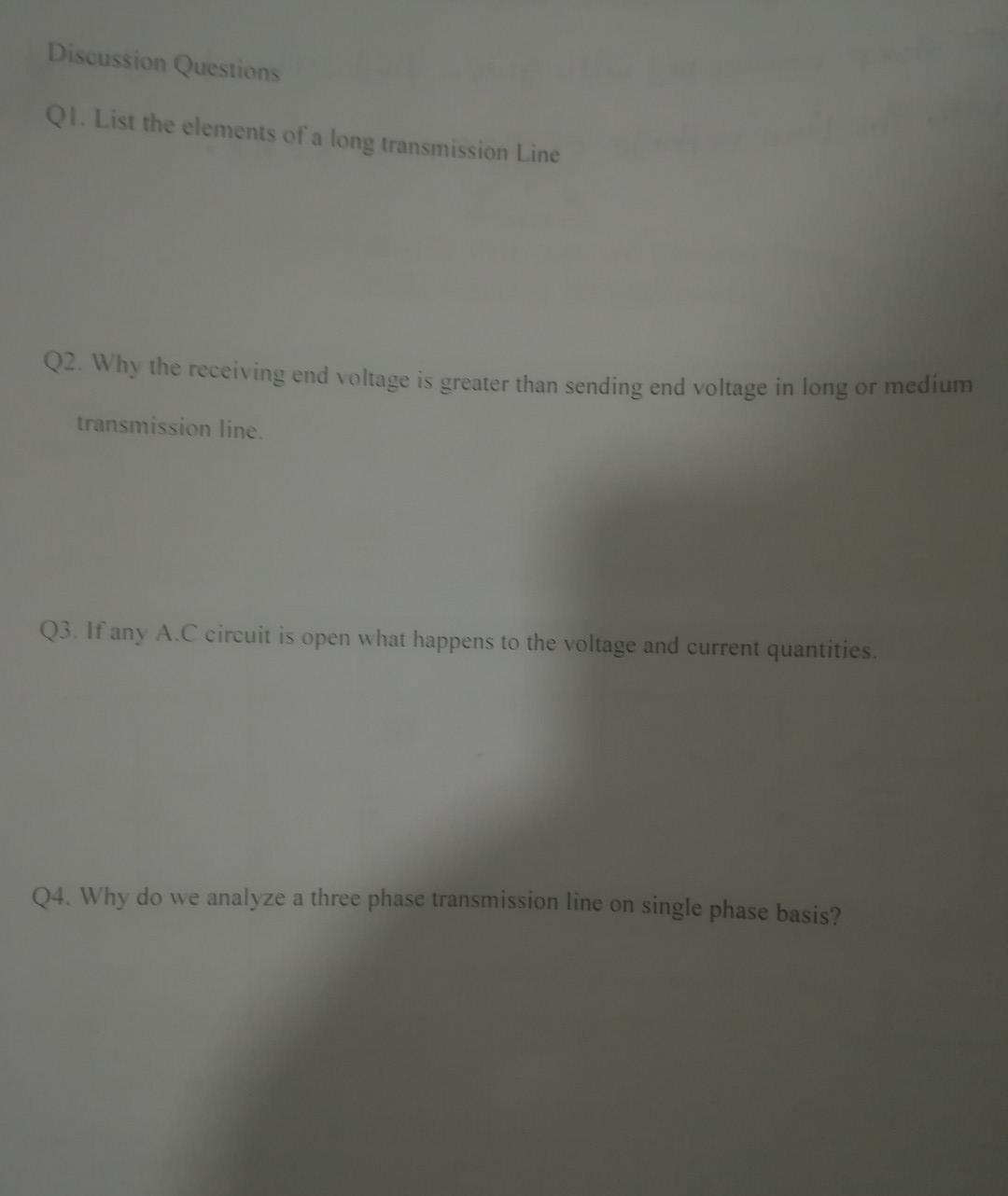Solved Discussion Questions Q1. List the elements of a long | Chegg.com