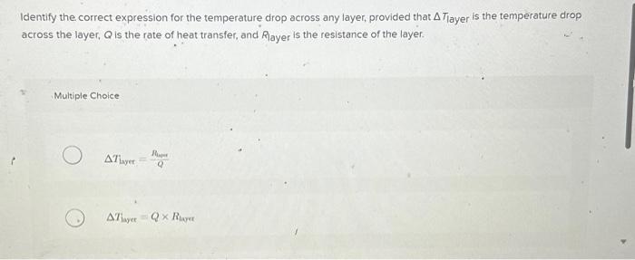 Solved Identify the correct expression for the temperature | Chegg.com