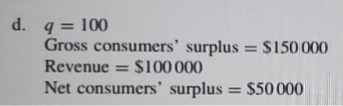 I need the python code for gross consumer surplus and | Chegg.com