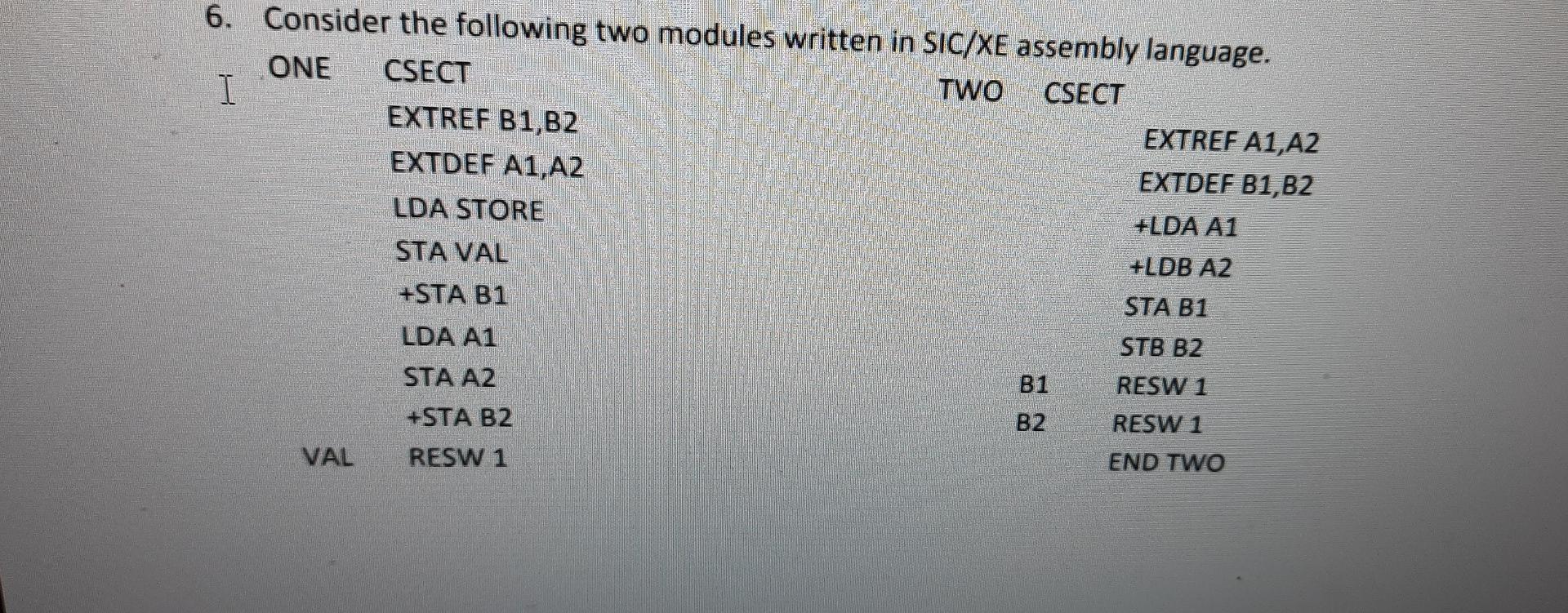 6. Consider the following two modules written in | Chegg.com