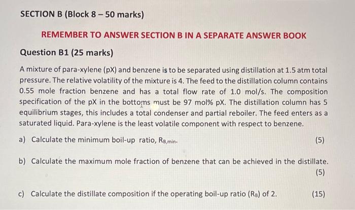 Solved REMEMBER TO ANSWER SECTION B IN A SEPARATE ANSWER | Chegg.com