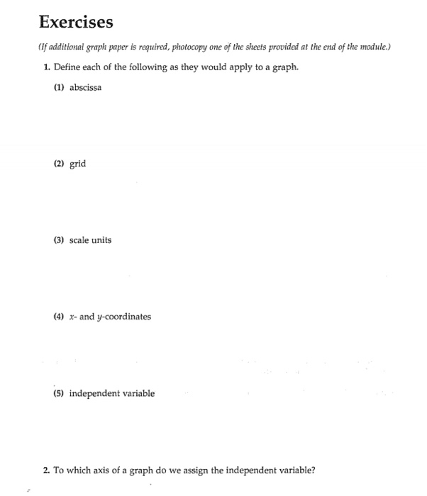 Solved Exercises (If additional graph paper is required, | Chegg.com