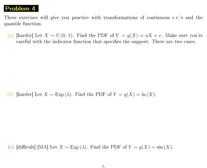 Solved Problem 4 These exercises will give you practice with | Chegg.com