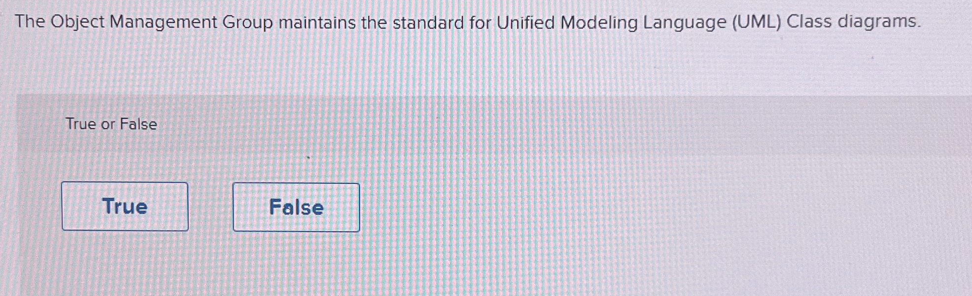 Solved The Object Management Group maintains the standard | Chegg.com