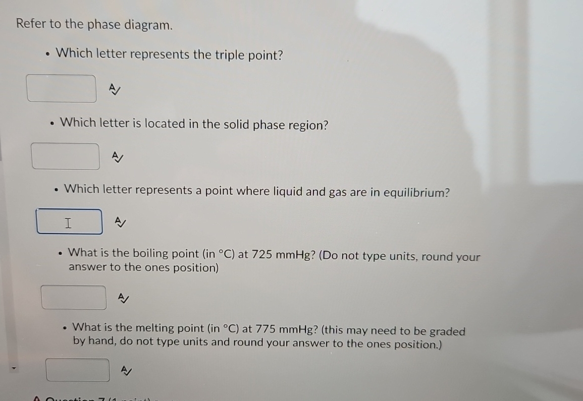 Solved Refer to the phase diagram.Which letter represents | Chegg.com