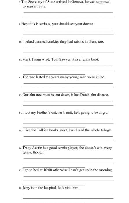 Run On Sentences And Comma Splices Worksheet With Answers Quiz