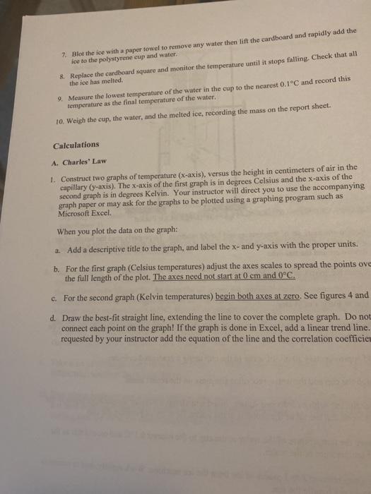 Experiment 8 Gas Laws and Phase Changes Introduction