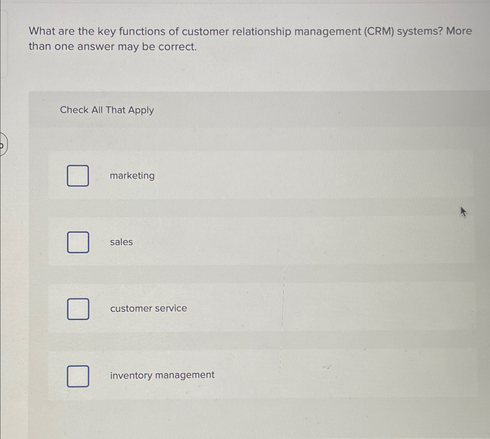 Solved What are the key functions of customer relationship | Chegg.com