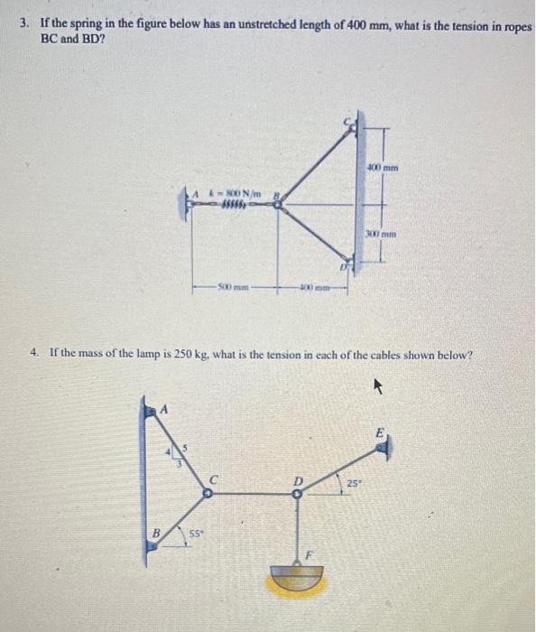 Solved 3. If The Spring In The Figure Below Has An | Chegg.com