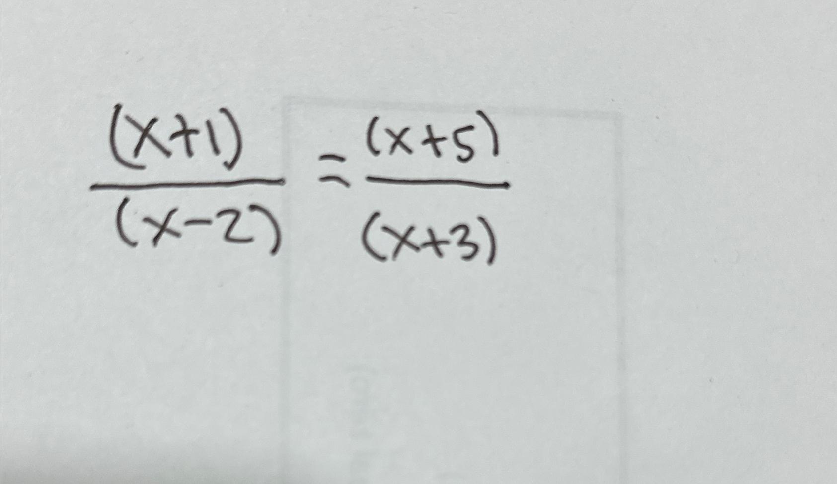 Solved (x+1)(x2)=(x+5)(x+3)