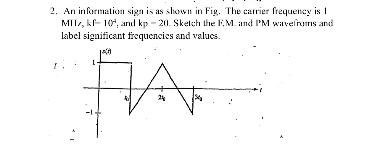 Solved An information sign is as shown in Fig. The carrier | Chegg.com