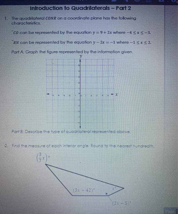 Solved 4. Consider The Quadrilateral FACT Below. F T А C | Chegg.com