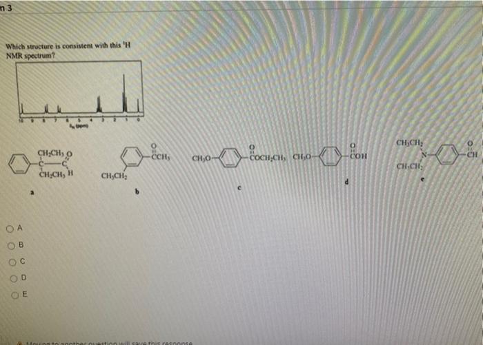 Solved m3 Which structure is consistent with this 'H NMR | Chegg.com