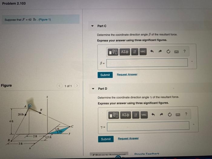 Solved Part B Determine the coordinate direction angle a of | Chegg.com