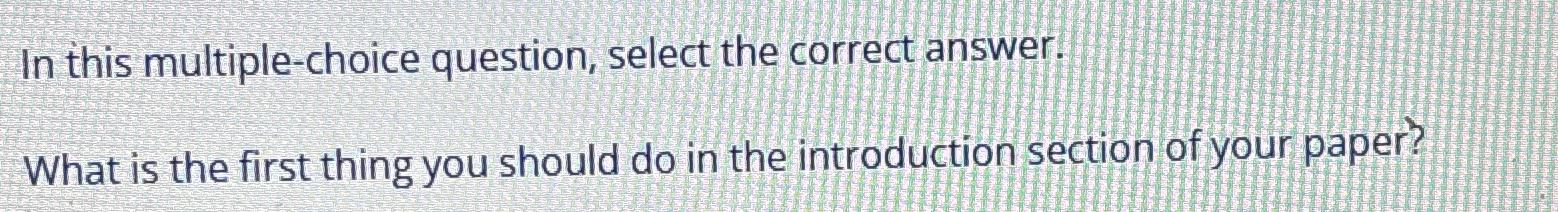 Solved In this multiple-choice question, select the correct | Chegg.com