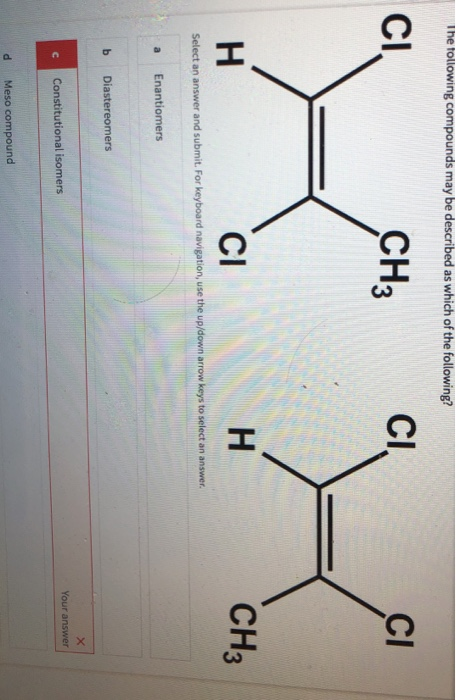 Solved The following compounds may be described as which of | Chegg.com