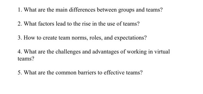 Groups vs. Teams: What's the Difference?