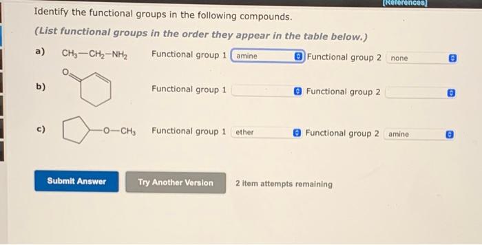 Solved (Reference Identify the functional groups in the | Chegg.com
