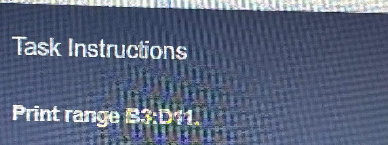 Solved Task InstructionsPrint range B3D11.