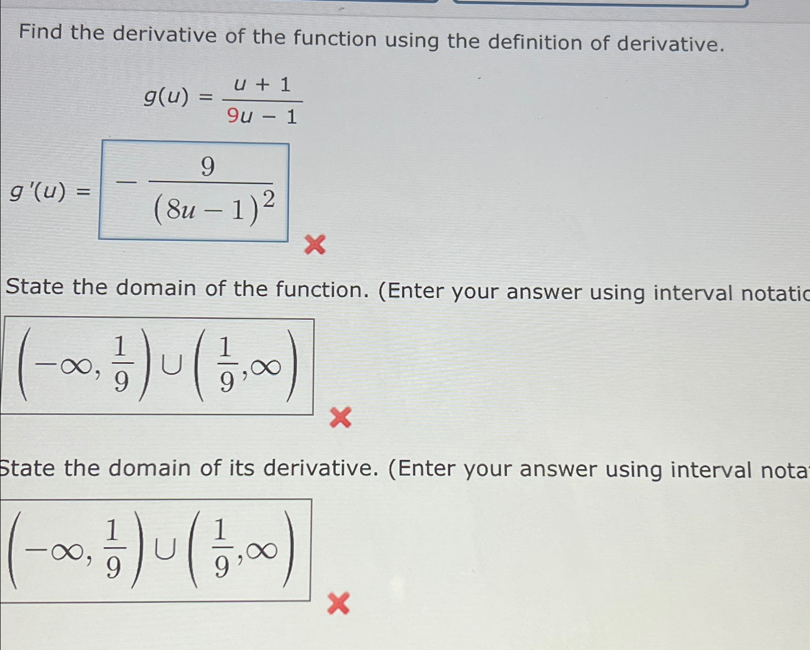 Solved Find the derivative of the function using the | Chegg.com