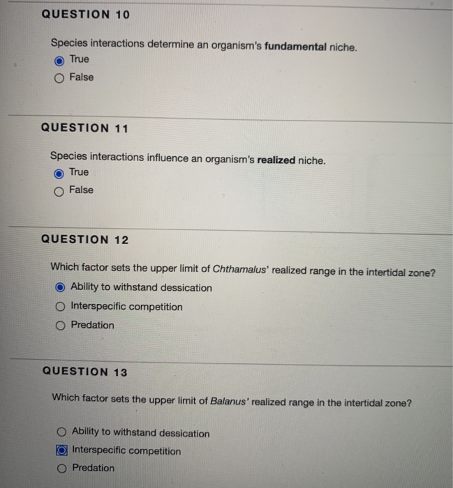 experiment 1 ecological interactions answers