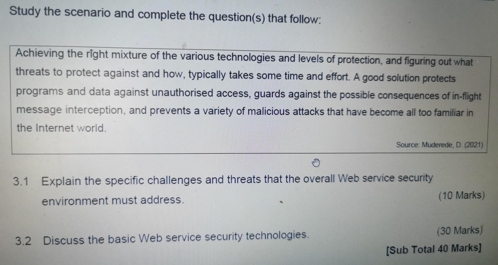 Solved Study the scenario and complete the question(s) that | Chegg.com