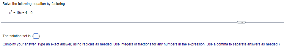 Solved Solve the following equation by | Chegg.com