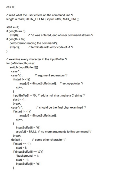Objectives: Build your own shell in C running on | Chegg.com