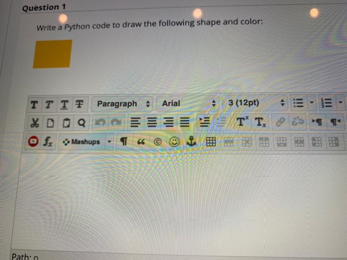 Solved Question 1 Write a Python code to draw the following | Chegg.com