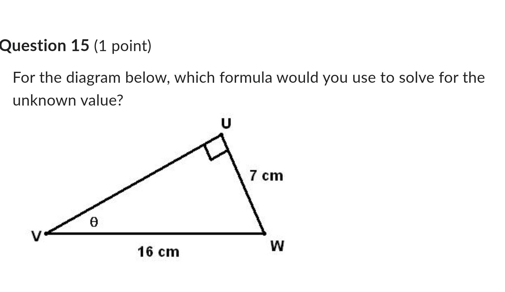 Solved For the diagram below, which formula would you use to | Chegg.com
